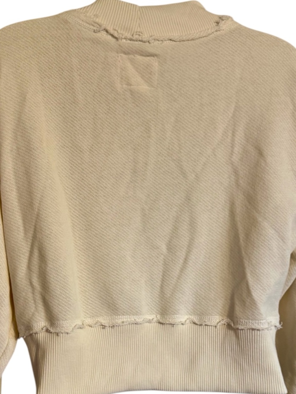 NWT  RET: $50    American Eagle Cream Casual Crop Pullover   SMALL    #A - Picture 5 of 9